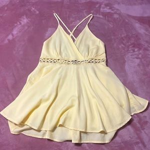 Cutout Crochet Skort Romper